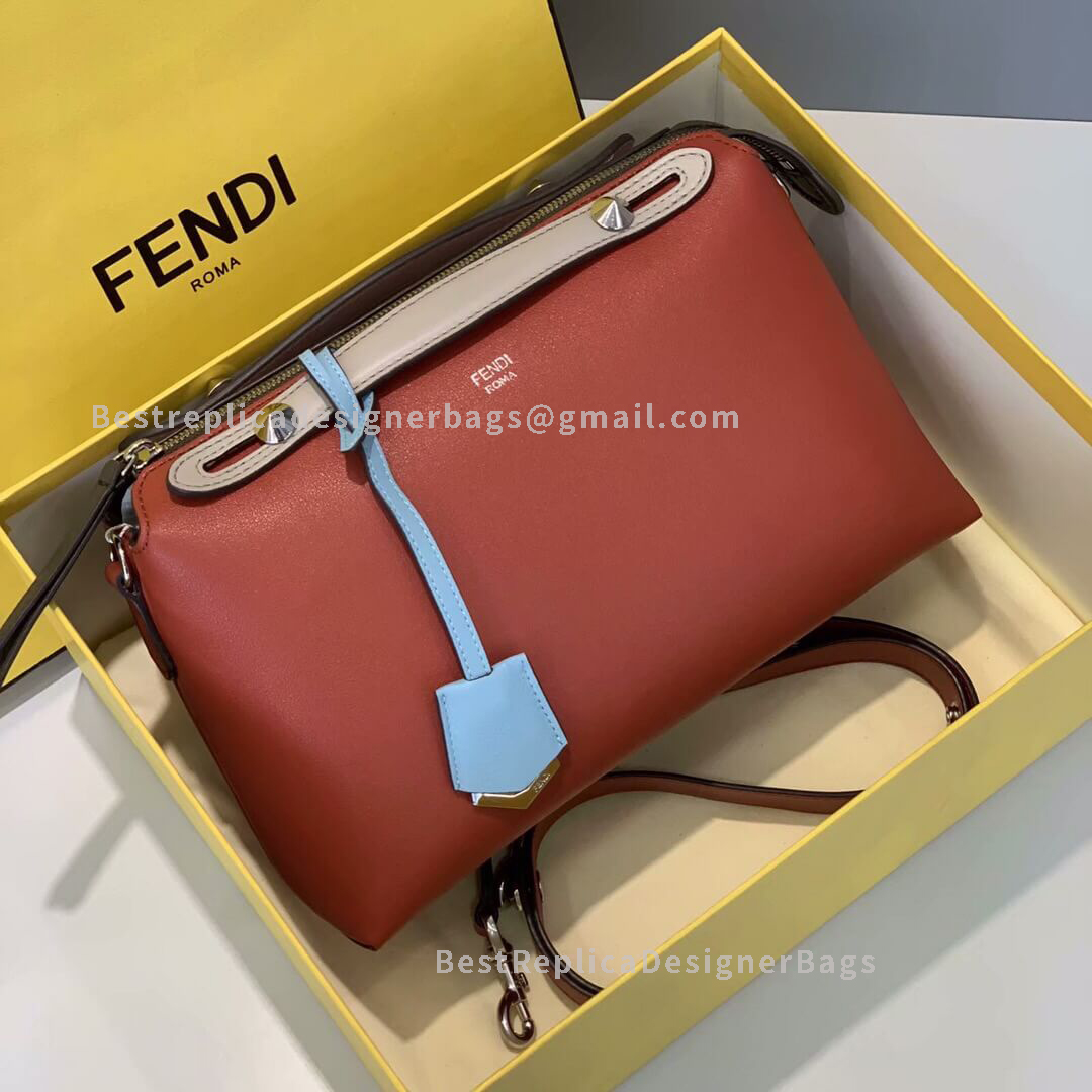 Fendi By The Way Medium Red Leather Boston Bag 149